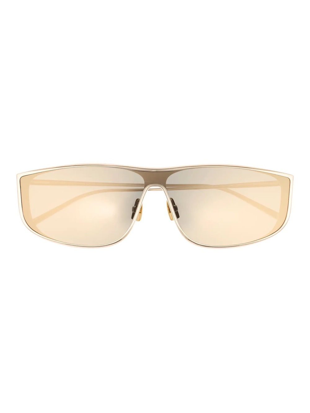 Gold Shield Sunglasses - Designer Women’s Fashion Shades SAINT LAURENT AUTHENTIC - Picture 3 of 3
